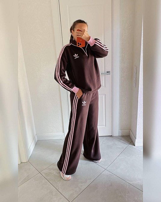 Жіночий теплий прогулянковий костюм двійка з лампасами трьохнитка на флісі Одеса - фото 3