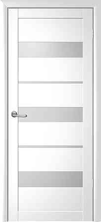 Двери Прага Белый Полотно со стеклом, покрытие VINIL Киев