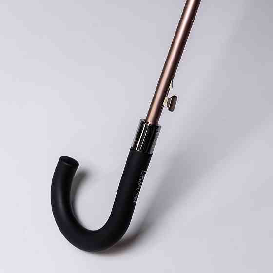 Класична парасолька-тростина з чохлом напівавтомат з поліестеру міцна надійна 12спиць діаметр 120 см Чорний HP-23-16B Коломия