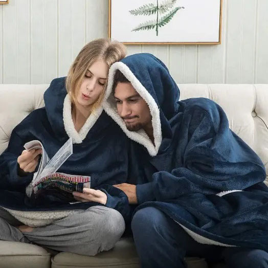 Двостороння толстовка халат, Толстовка плед флісова, Плед з капюшоном з капюшоном для дому BW-33 Львів - фото 9