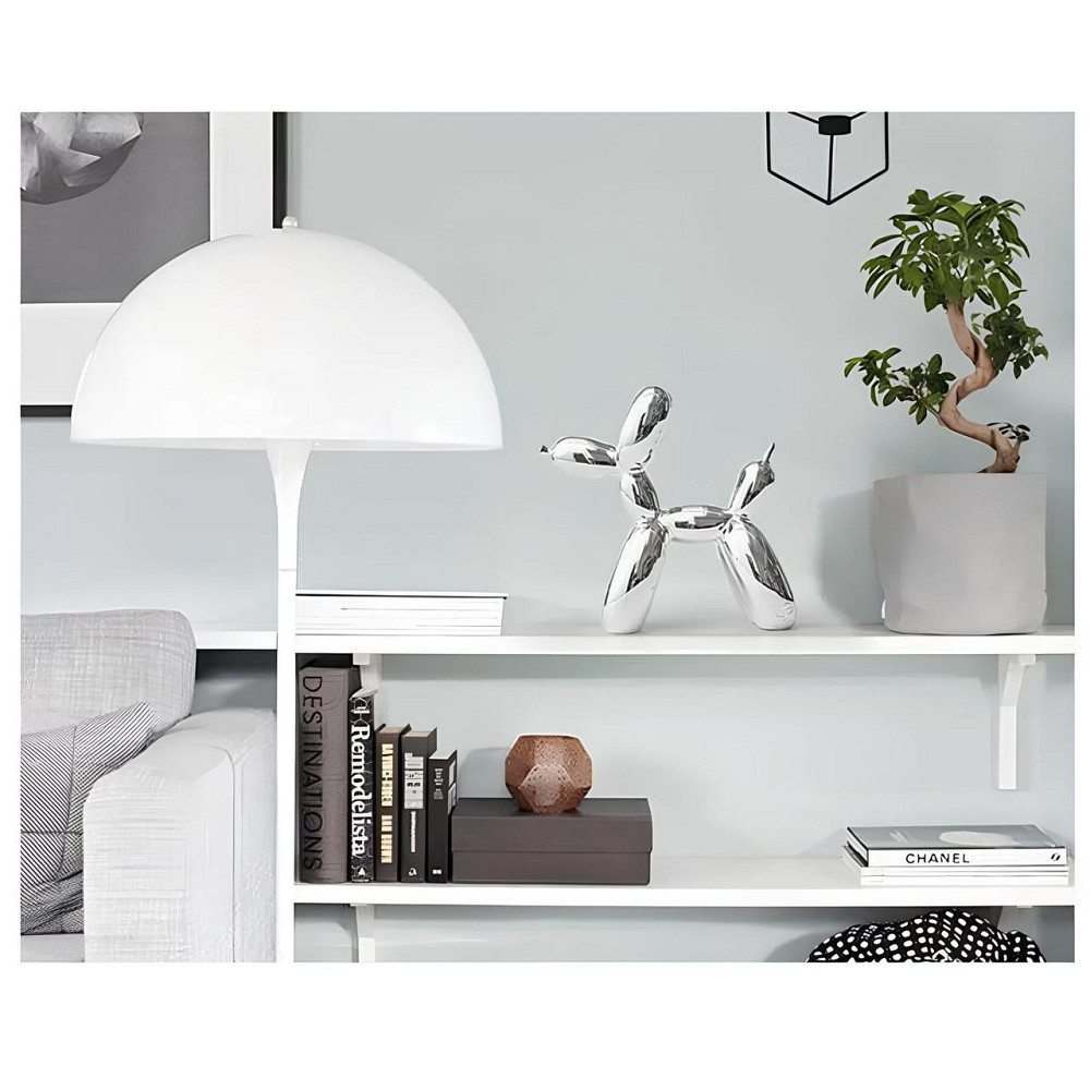 Статуэтка декоративная Собачка из шарика RESTEQ серебряная — фигурка для интерьера Balloon Dog в стиле Джеффа Кунса, 10×10×4 см Киев - изображение 4