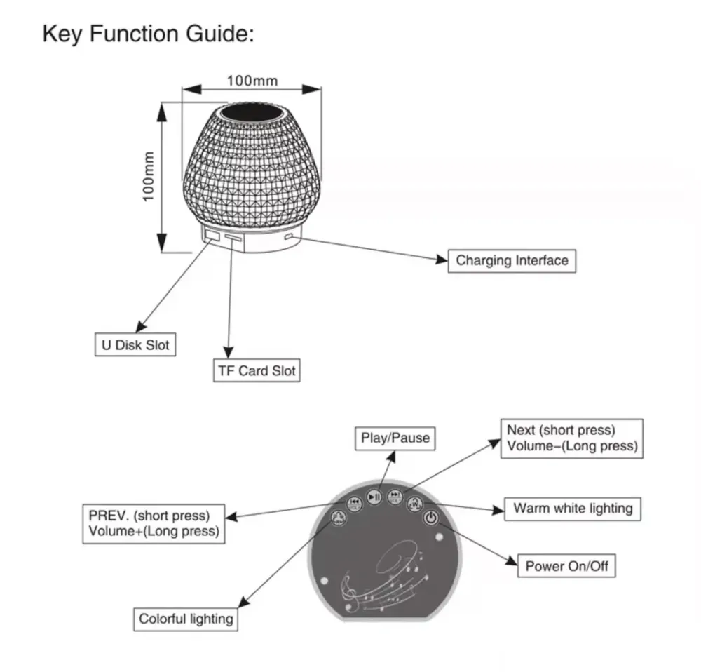 Светодиодный аккумуляторный светильник с Bluetooth колонкой Gibox G5S музыкальная лампа с USB зарядкой Каменец-Подольский - изображение 7