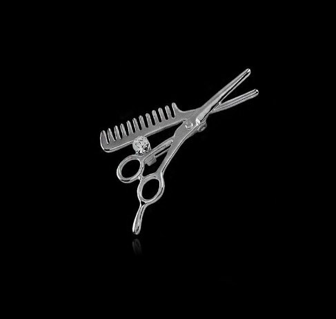 Брошь для парикмахера стилиста Ножницы-Расческа Киев - изображение 2