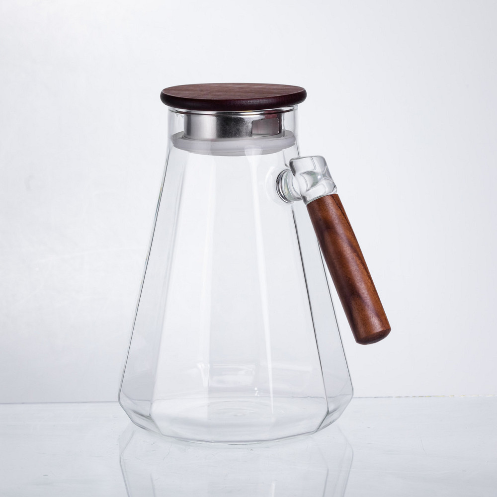 Yiwu Глечик для напоїв 1,7 (л) з ручкою і бамбуковою кришкою 64486-72 Коломыя - изображение 2
