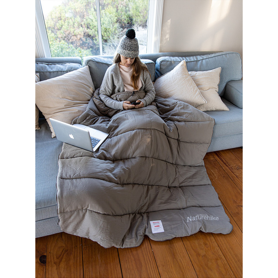 Спальний мішок з капюшоном Naturehike M300 CNK2350WS023 зліва (Сірий) Київ - фото 8