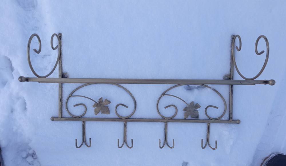 Вешалка кованая настенная малая M-080 для одежды Киев - изображение 4