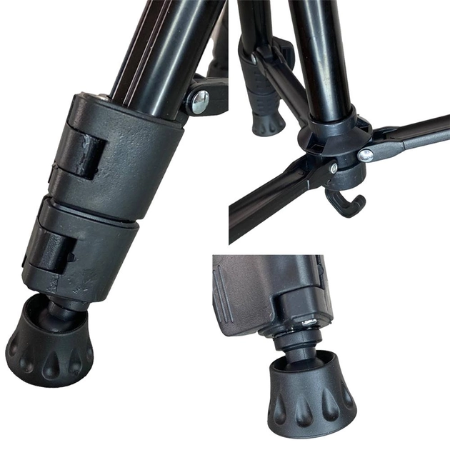Універсальний штатив NeePho NP-3160S не знімний майданчик + тримач + пульт (30-68.5см) Чорний Вінниця - фото 8