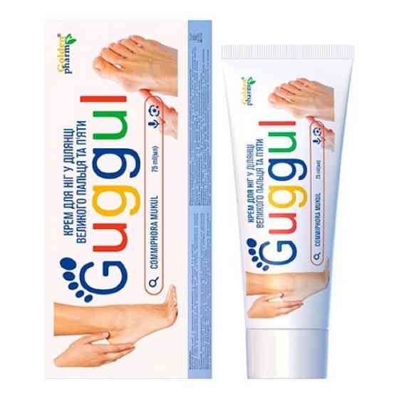 Крем для ніг Голден-Фарм Крем Гугул для ніг в області п'яти та великого пальця 75 мл Луцьк