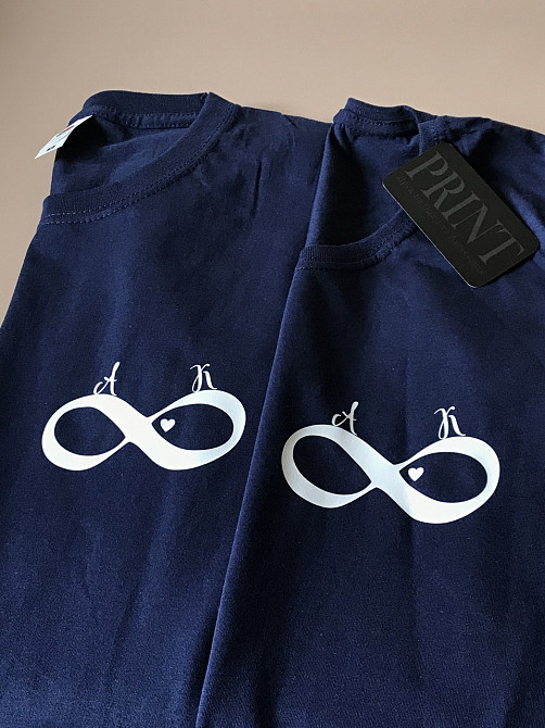 Парні футболки для хлопця та дівчини з нанесення Ваших ініціатив Чернівці - фото 2