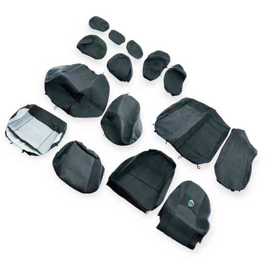 Чехлы Шкода octavia a5 2004-2013 седан раздельная «ткань» черные салона Мукачево