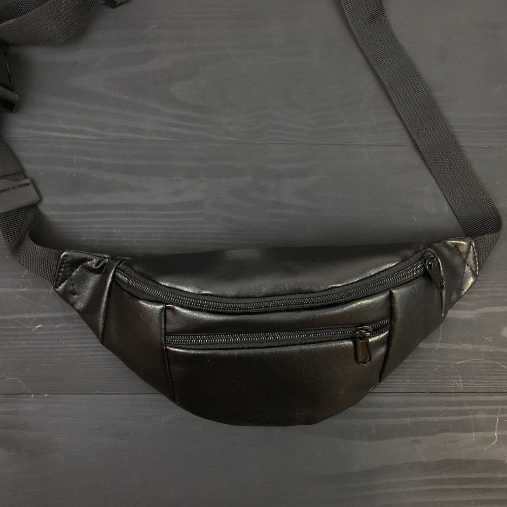 Сумка-бананка з ремінцем, Шкіряна сумка бананка на груди, Чоловіча шкіряна бананка середнього розміру CB-30 Львів - фото 14