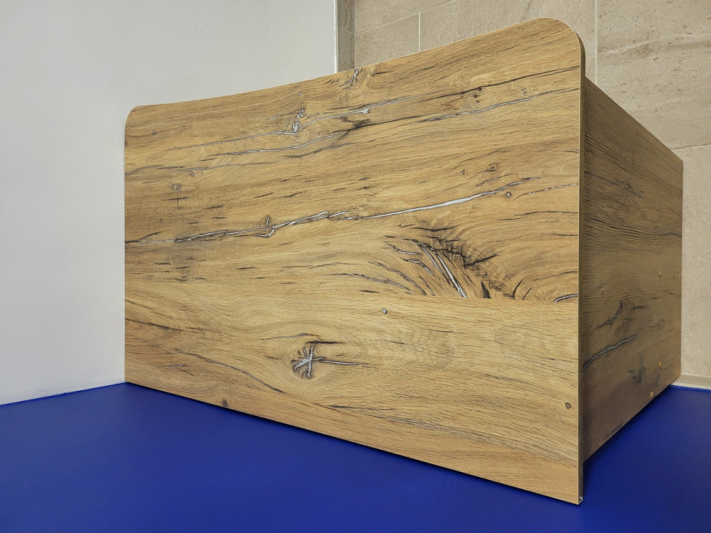 Маленький робочий письмовий стіл 90 см з тумбою та шухлядою для школяра підлітка студента Дуб Флагшток Львів - фото 3