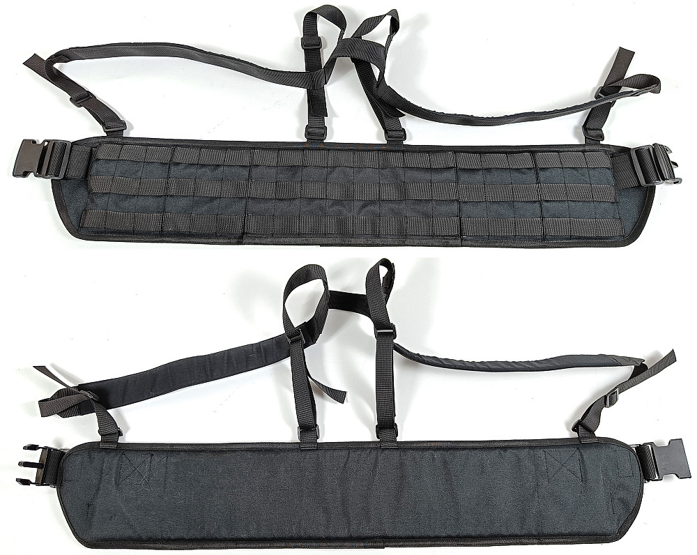 Тактичний пояс розвантажувальний РПС з кріпленням MOLLE та плечовими лямками чорний без підсумків Коломия - фото 1