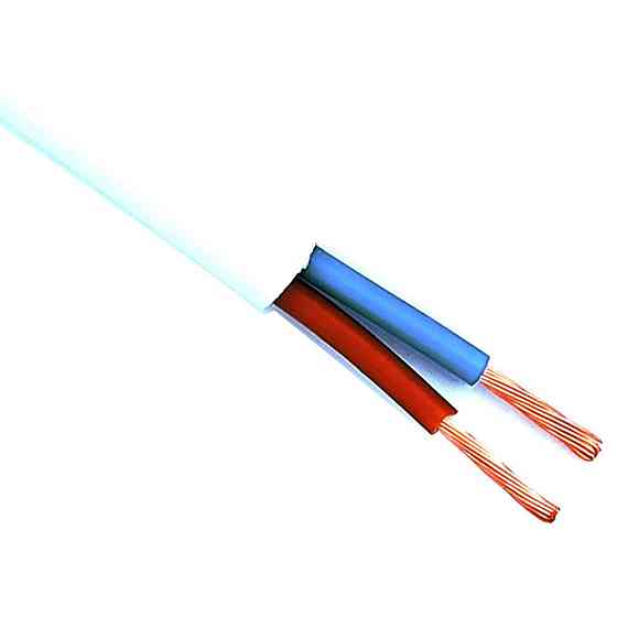 Кабель силовий мідний ЗЗКМ ПВС 2x1.5 білий (1 метр) Київ