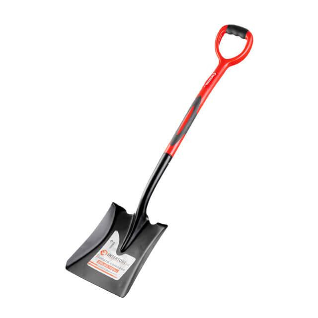 Лопата совкова, ручка з фібергласу, 238×282×1050 мм INTERTOOL FT-2014 Київ - фото 1