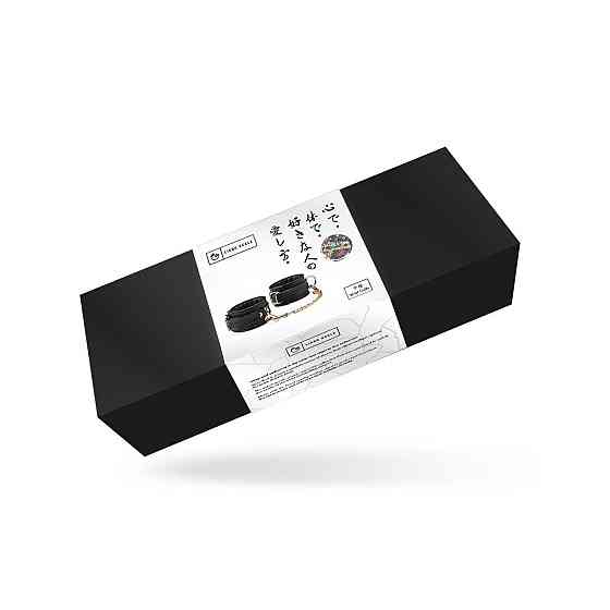 Наручники с цепочкой Liebe Seele Black Organosilicon Wrist Cuff, экокожа Sex Aura Киев