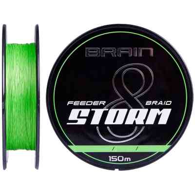 Шнур Brain fishing Storm 8X 150m 0.12mm 16lb/7.4kg Lime (1858.51.98) Винница