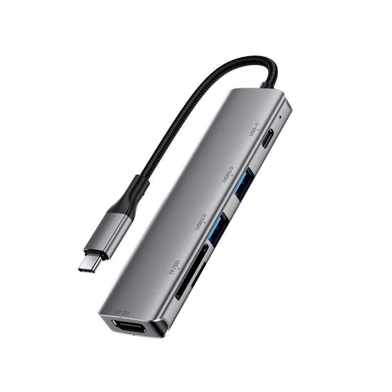 USB-хаб ACEFAST J18 USB-C 6-in-1 HUB docking station Metal Gray Одеса - фото 5