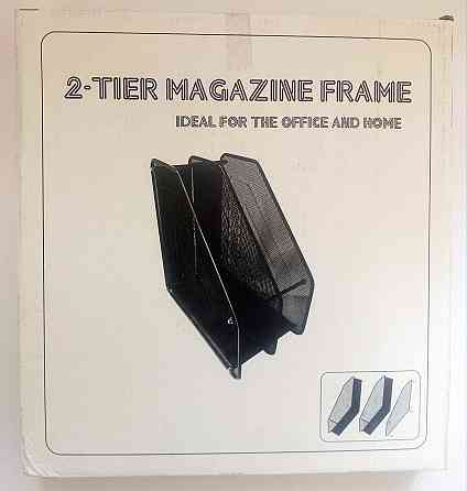 Лоток для документов вертикальный, металлический, серый 2 секции Павлоград