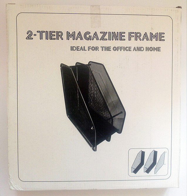 Лоток для документов вертикальный, металлический, серый 2 секции Павлоград - изображение 2