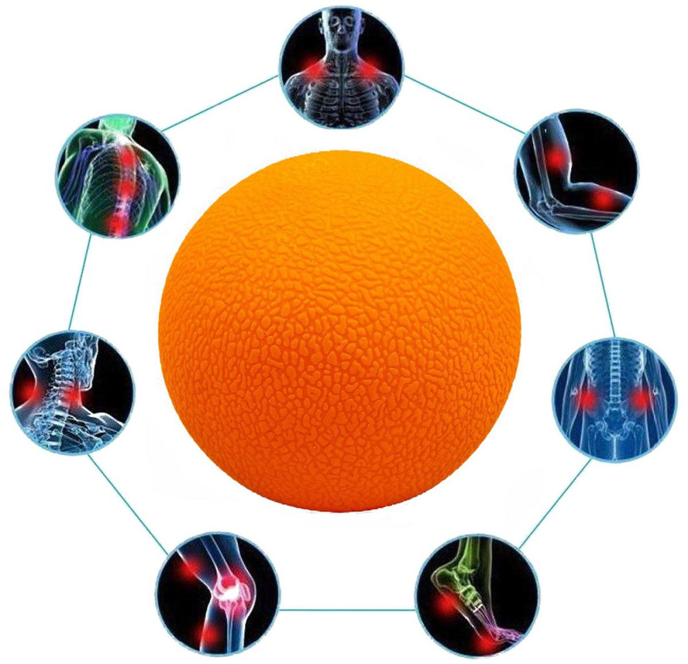 EasyFit Масажний м'ячик EasyFit TPR 6 см помаранчевий Киев - изображение 1