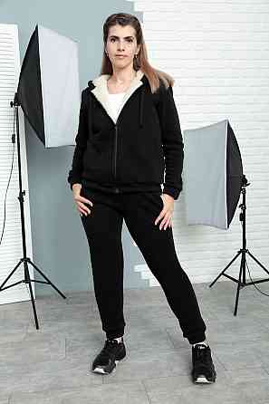 Зимовий спортивний костюм на хутрі "Nord" оптом | Батал Чорний, 50-52 Київ