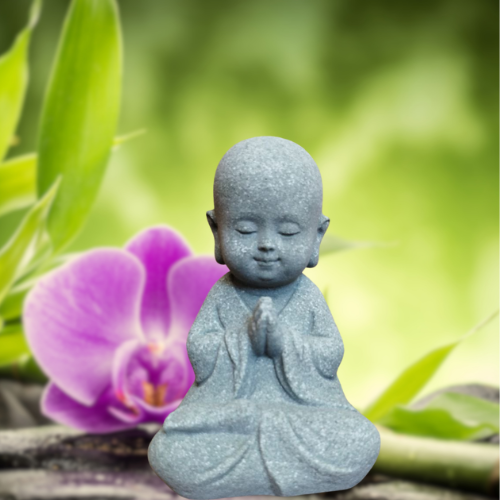 Статуетка Ченець що молиться 10 х 6.5 см из полістоуна. Для міні-саду, флораріуму, акваріуму, тераріуму Одеса - фото 1