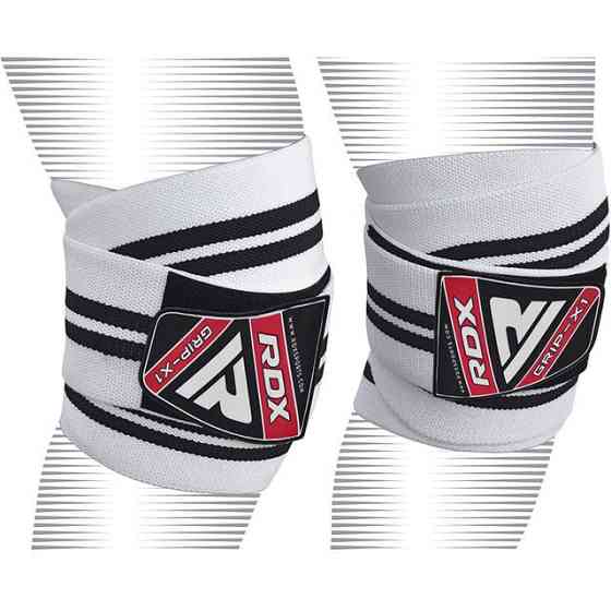 Бінті на коліна RDX K1 GYM Knee Wraps White/Black Plus Кам'янське