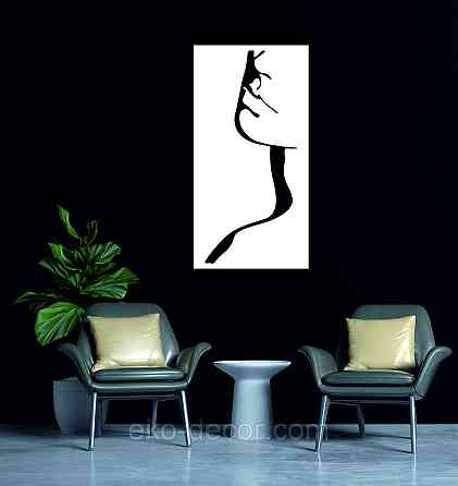 Декоративное настенное Панно «Женский Образ», Декор на стену 110*56 см, Белый Киев