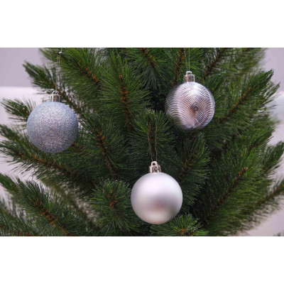 Елочная игрушка Chomik шарики 6 шт, 6 см, микс голубых (5900779840621_2) Винница - изображение 2