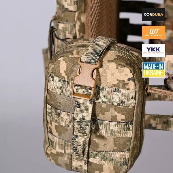 Тактична плитоноска М5 + 6 підсумків (без плит) Піксель Вінниця - фото 8