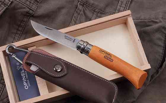 Складаний Ніж Opinel Carbon Steel No8 VRN з чохлом у пеналі (000815) Вуглецева сталь Нововолинськ