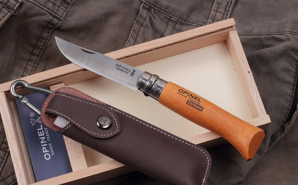 Складаний Ніж Opinel Carbon Steel No8 VRN з чохлом у пеналі (000815) Вуглецева сталь Нововолинськ - фото 2