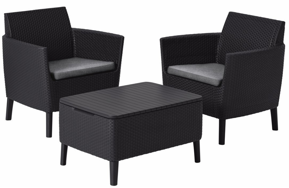 Комплект садових меблів Keter Salemo balcony set, графіт Київ - фото 1
