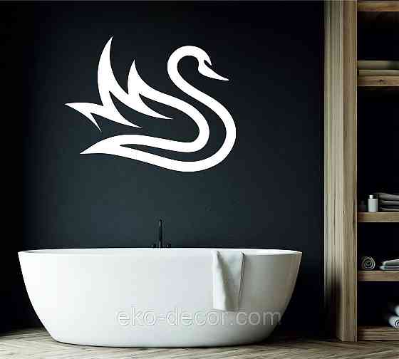 Декоративне настінне Панно «Лебідь», Декор на стіну 110*87 см, Білий Київ