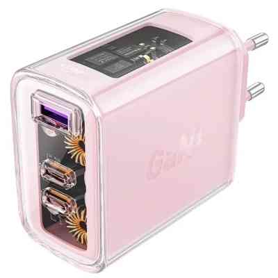 Зарядний пристрій Acefast 3xUSB 65W (2xUSB-C+USB-A) Gan A45 Fast Charger Cherry blossom (6974316282082) Вінниця