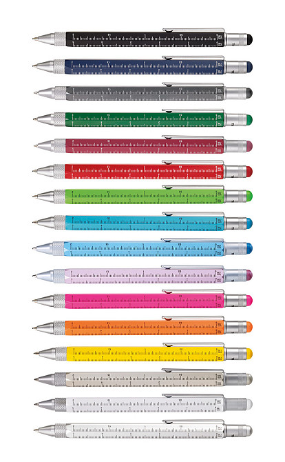 Ручка кулькова багатозадачна Troika Construction зі стилусом, лінійкою, викруткою та рівнем Коралова Вінниця - фото 2