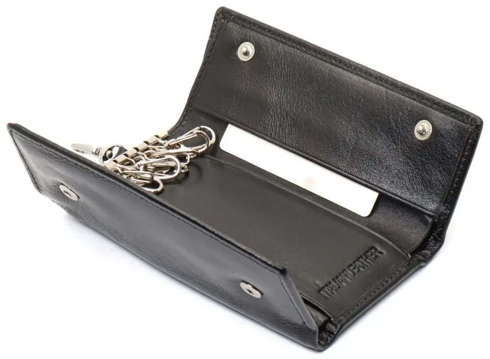 Черная ключница из натуральной кожи с отделением для денег ST Leather B416 Киев - изображение 18