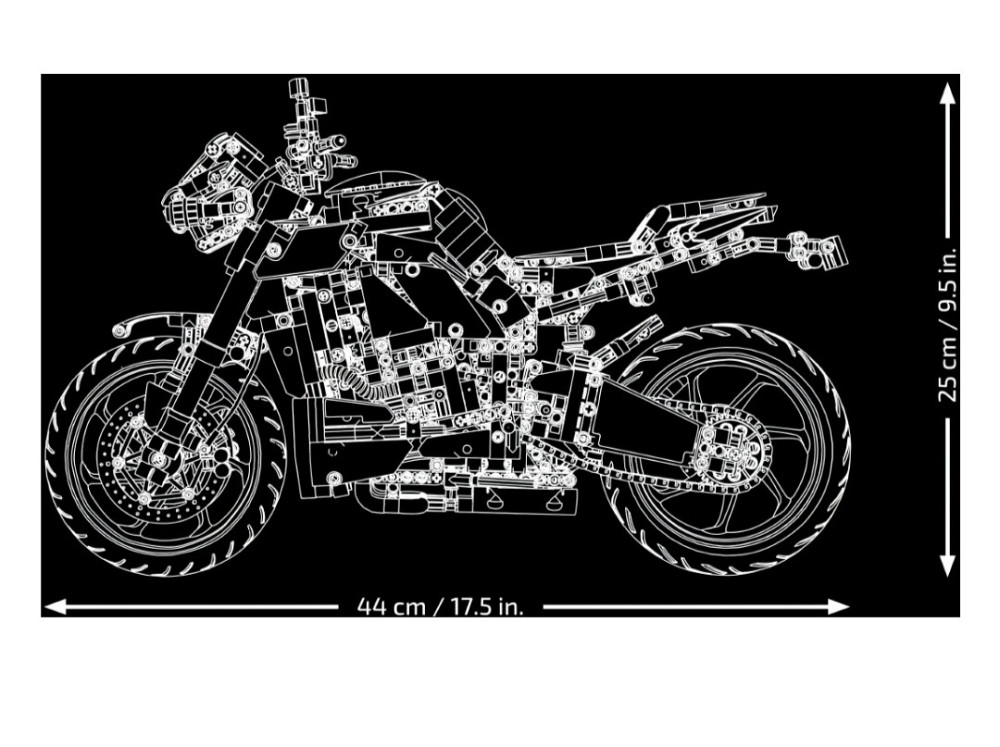 Конструктор Technic Yamaha MT-10 SP 1478 елементів (42159) в масштабе 1:14 мотоцикл ямаха Київ - фото 5