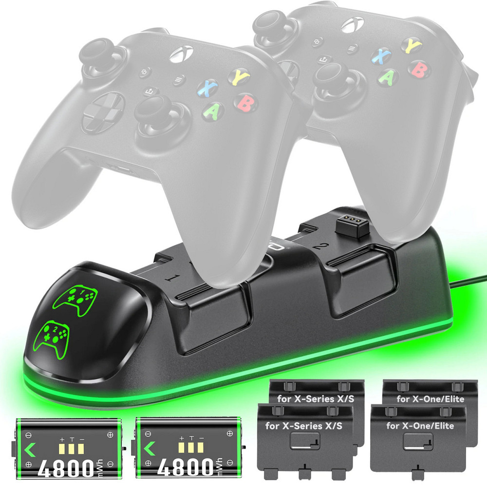 Зарядка и два аккумулятора для геймпада Xbox 4800mWh OIVO IV-BX313X Киев - изображение 1
