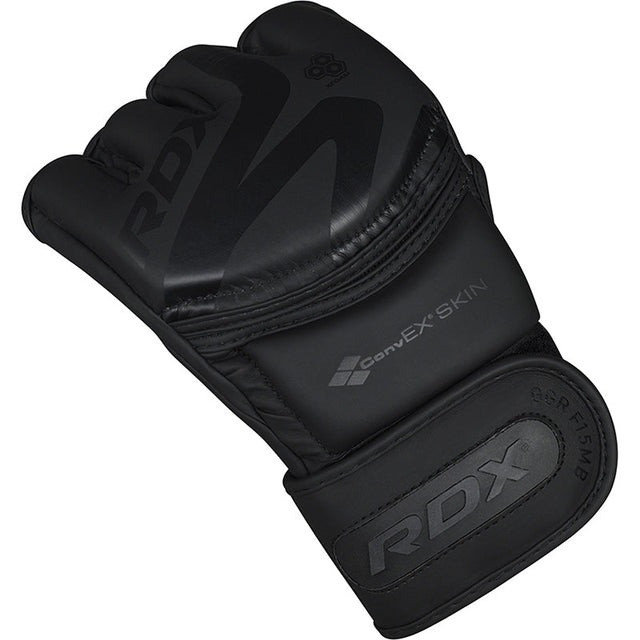 Рукавиці для ММА RDX F15 Noir Matte Black S (капа в комплекті) Каменское - изображение 4