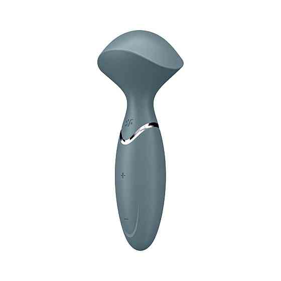 Универсальный компактный мощный массажер Satisfyer Mini Wand-er серый Sex Aura Киев