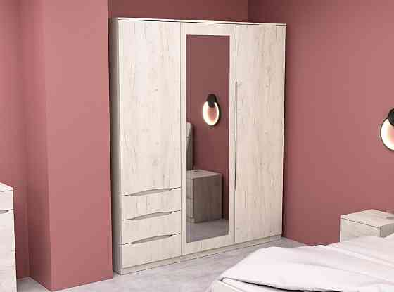 Шкаф Дельта 2, Дуб Крафт Білий, 1800х550х2100 Львов