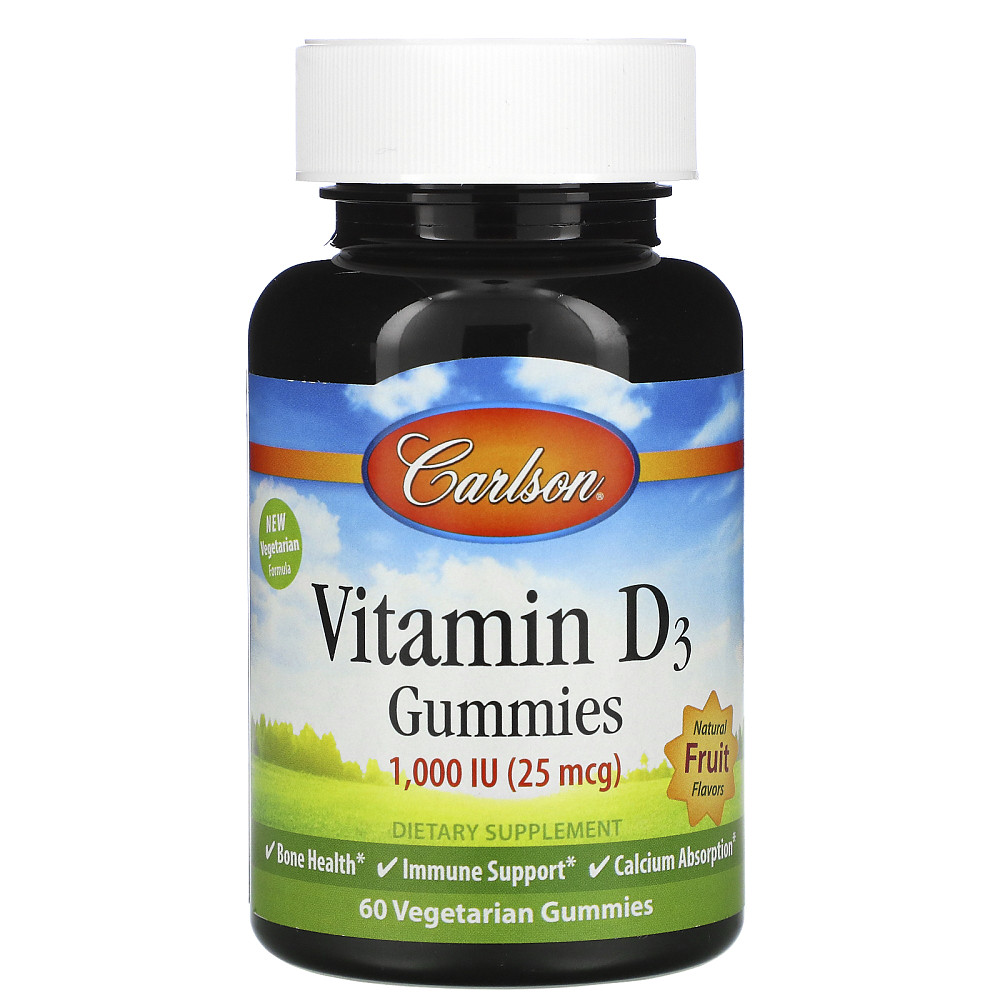 Витамин D3 Carlson Vitamin D3 1000 IU 60 soft gels Луцк - изображение 1