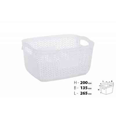 Кошик для зберігання Violet House 1008 Віолетта White 5 л (1008 Віолетта W б/кр. 5 л) Вінниця