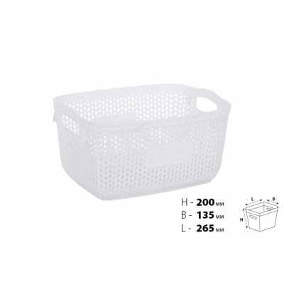 Кошик для зберігання Violet House 1008 Віолетта White 5 л (1008 Віолетта W б/кр. 5 л) Вінниця - фото 2