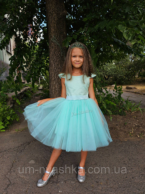 Пышное мятное платье глиттер-крылышки Кривой Рог - изображение 6