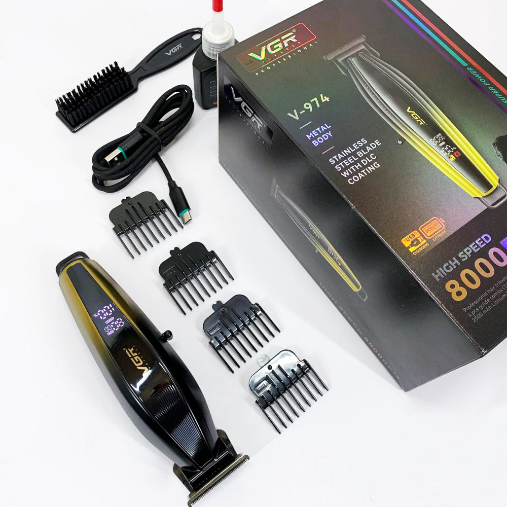 Машинка для стрижки волосся з універсальним живленням, Чоловічий набір для стрижки волосся бездротовий SB-58 Львів - фото 5