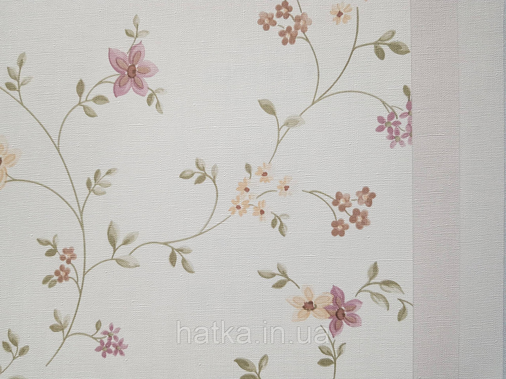 Шпалери вінілові на флізеліні A.S.Creation Maison charme 0.53x10 прованс квіти листя коричневі жовті Київ - фото 3