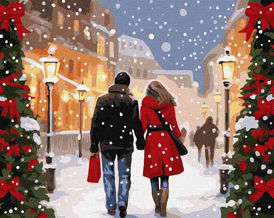 Картина за номерами "Різдвяна атмосфера" ©art_selena_ua Ідейка KHO8350 40х50 см Вінниця